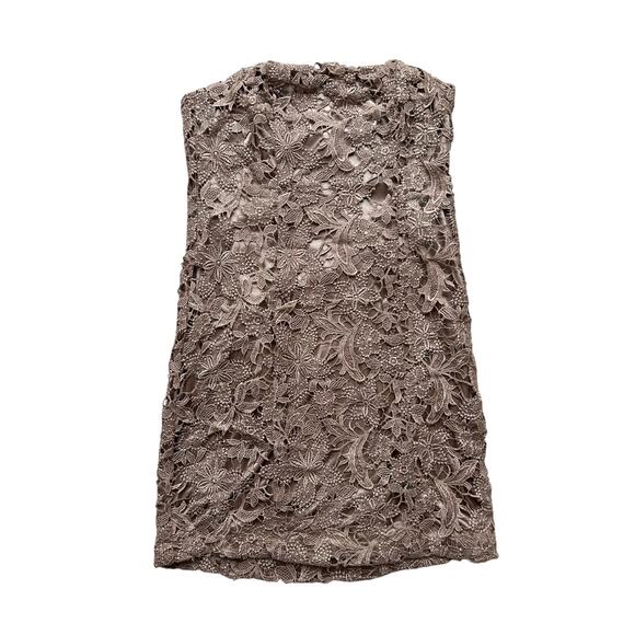 C. Luce Beige Lace Tube Dress Size Medium - Picture 5 of 12